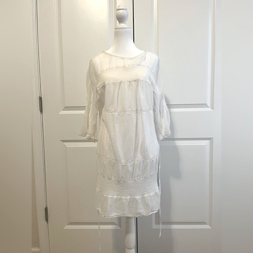 Zara Basic white sheer cover up